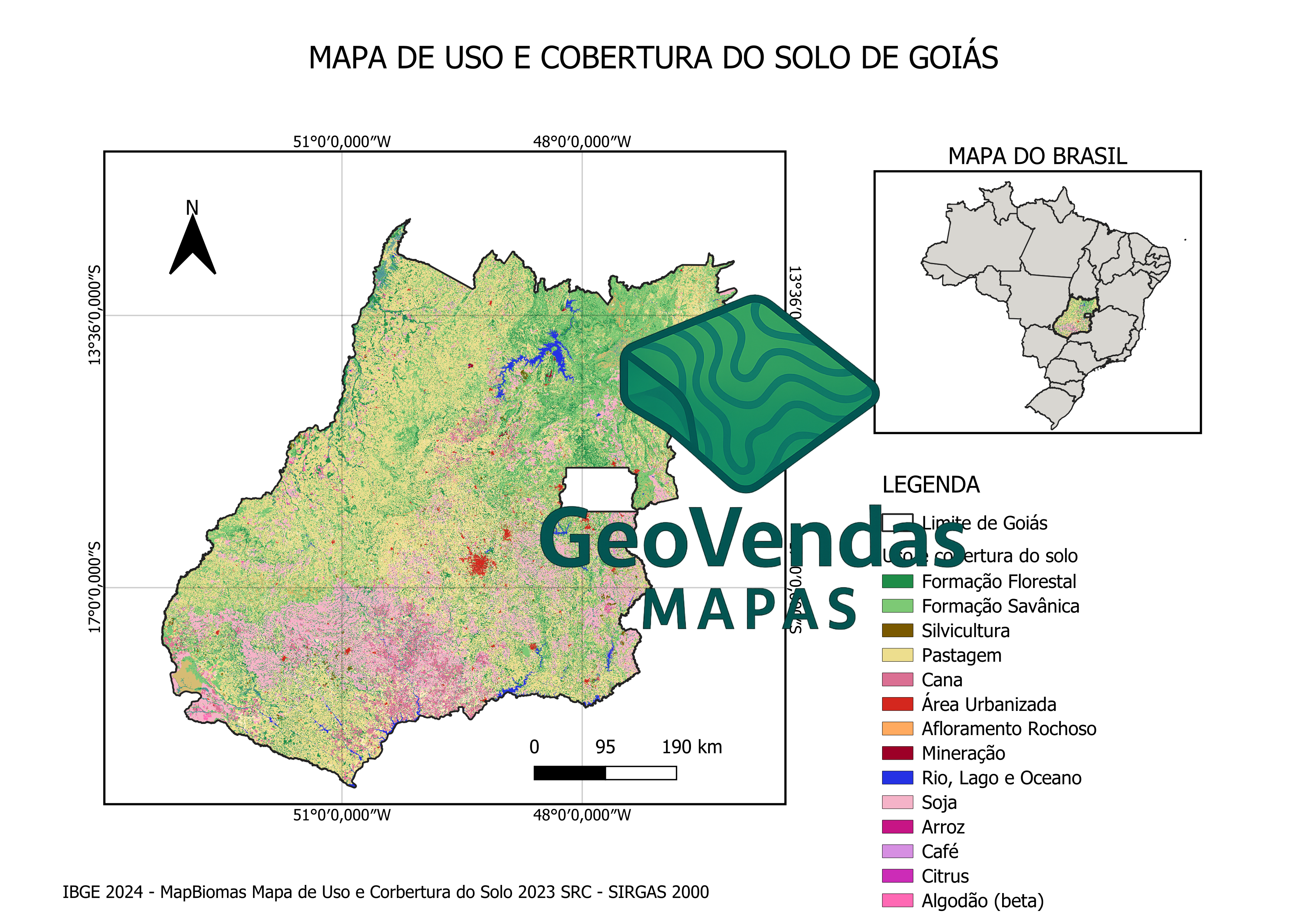 Mapa de Uso e Cobertura do Solo de Goiás
